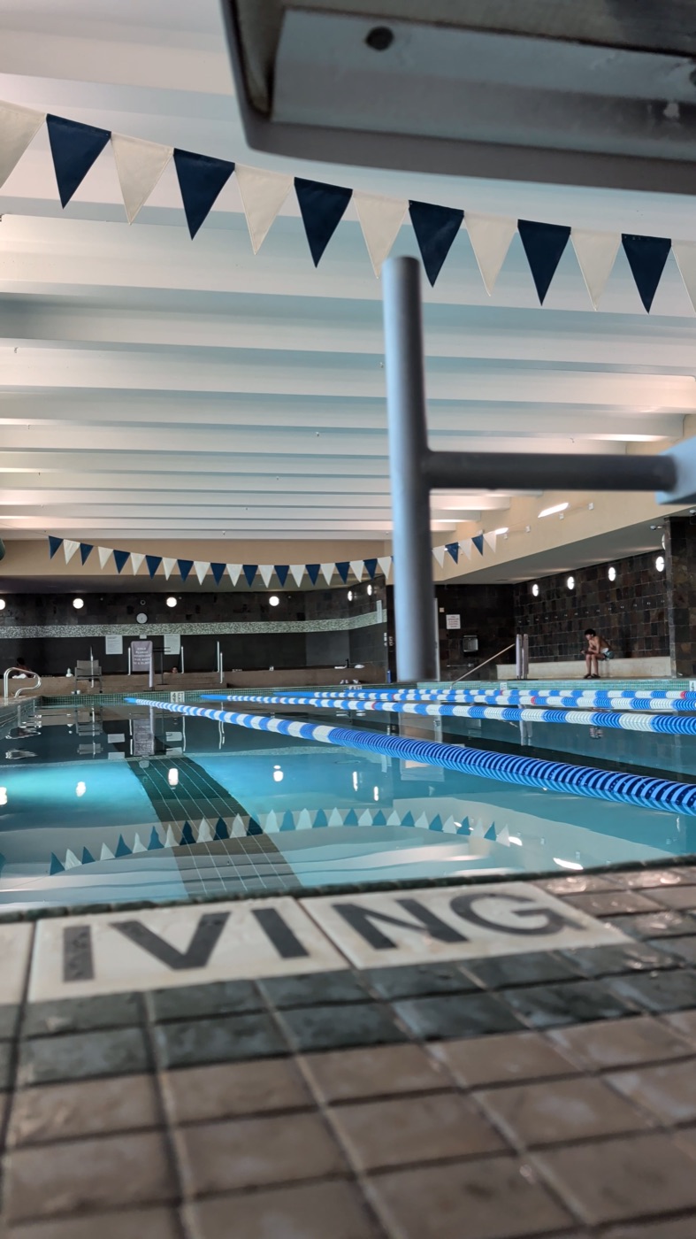 An empty lap pool before practice